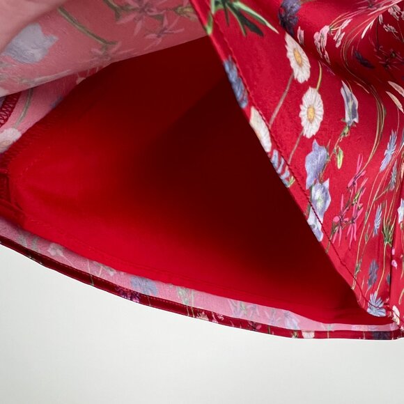 Anthropologie Floral Cropped Pants High Rise Trousers Wide Leg Dainty Romantic - Picture 10 of 13